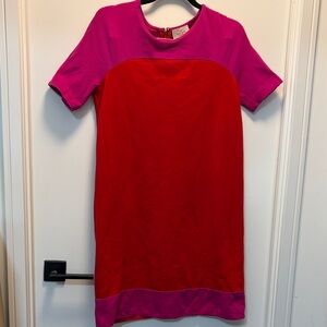 kate spade Pink and Red Colorblock Shift Dress